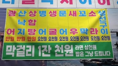 인천 소래포구역 맛집 '천원의행복' 가성비 포장마차 횟집, 병어회 한접시 5천원, 막걸리 한잔 천원, 소래포구 어르신들의 성지 맛집 가볼만한곳